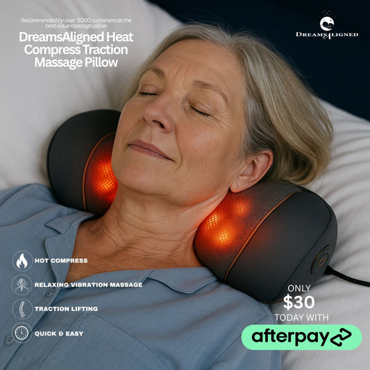 DreamsAligned Heat Compress Traction Massage Pillow