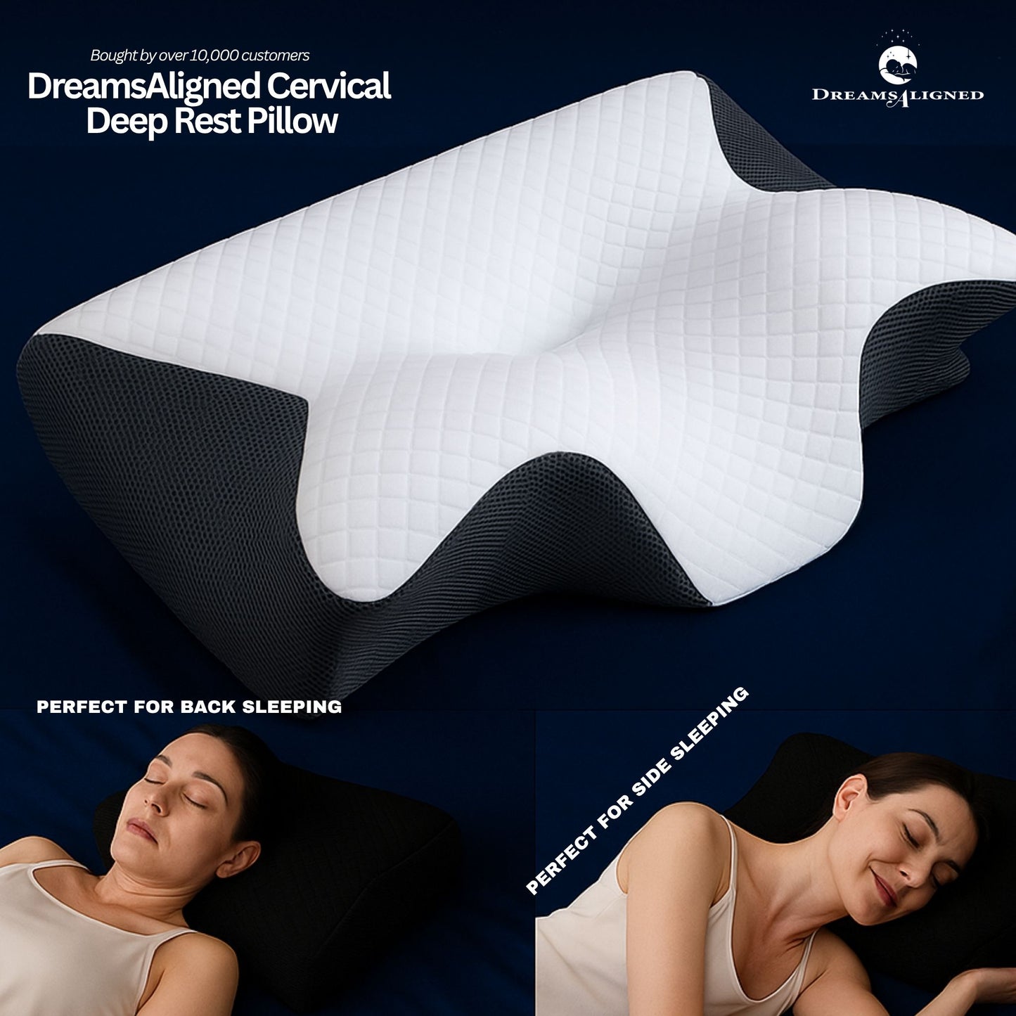 DreamsAligned™ Cervical Deep Rest Pillow