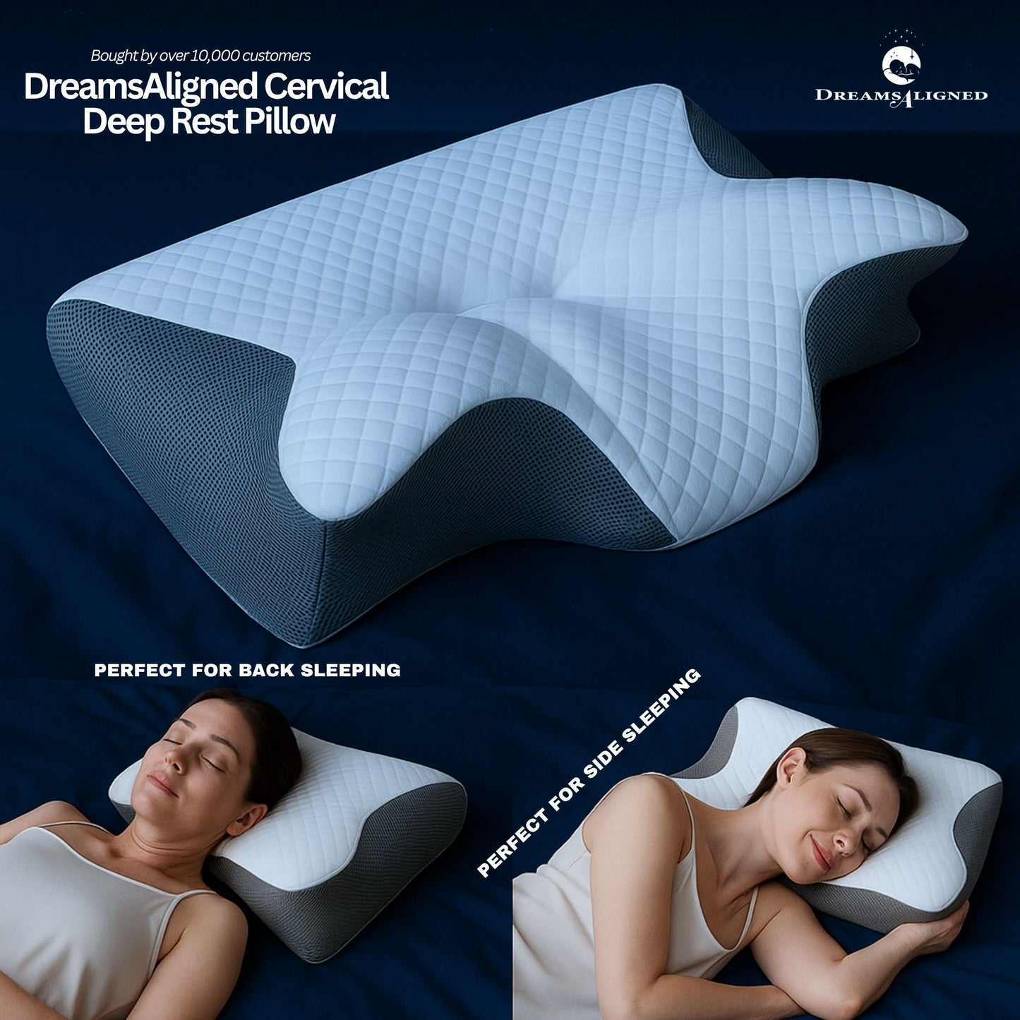 DreamsAligned™ Cervical Deep Rest Pillow