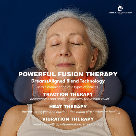 DreamsAligned Heat Compress Traction Massage Pillow