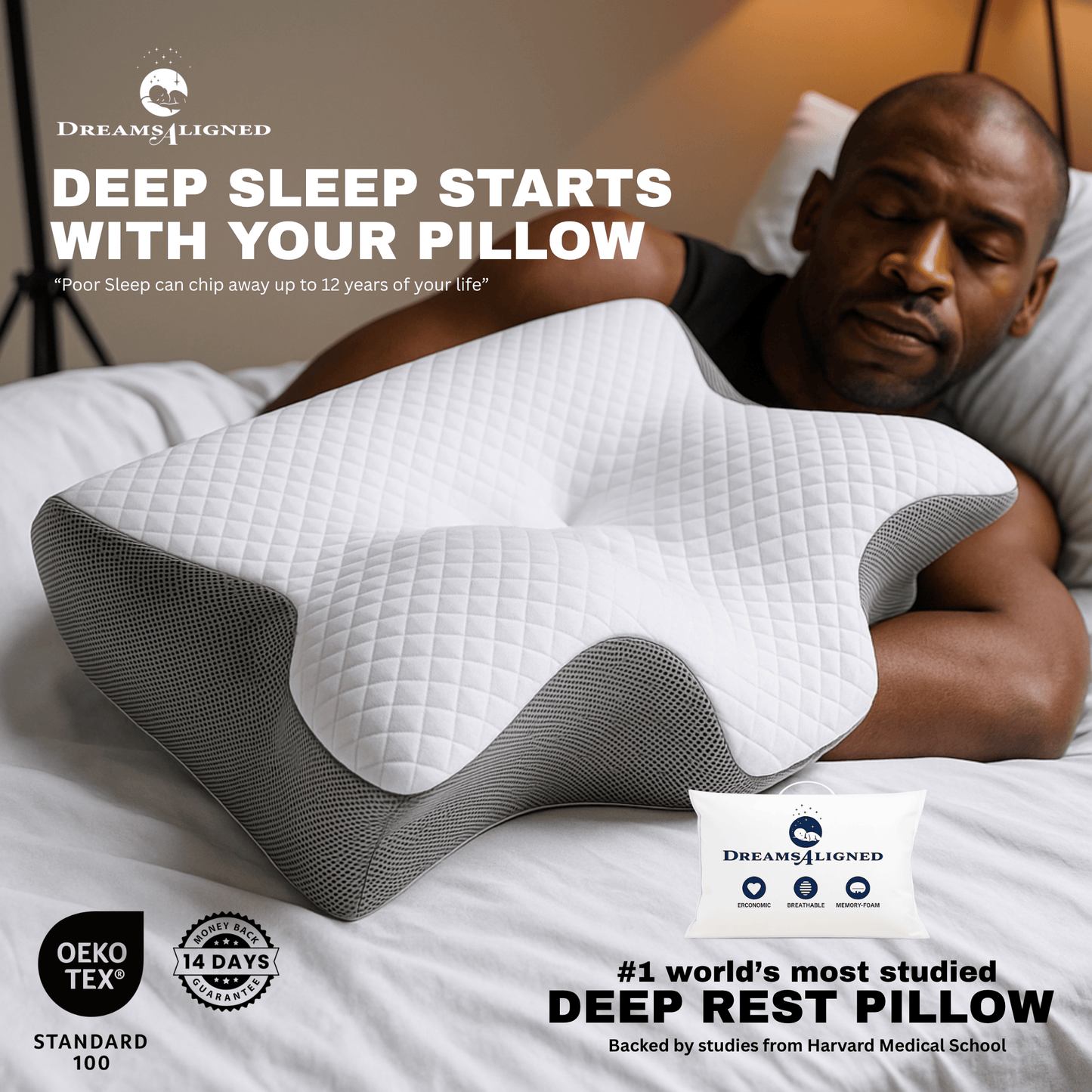 DreamsAligned™ Cervical Deep Rest Pillow