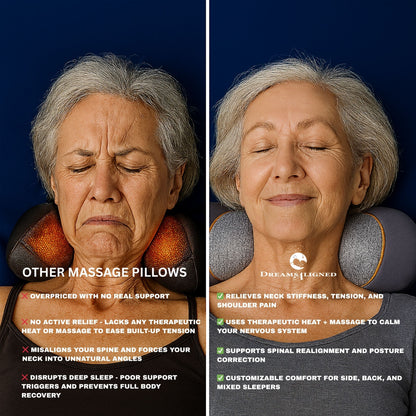DreamsAligned Heat Compress Traction Massage Pillow